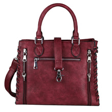 Load image into Gallery viewer, Concealed Carry Purse - Locking Laced Ann Satchel by Lady Conceal