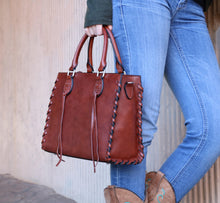 Load image into Gallery viewer, Concealed Carry Emma Leather Satchel by Lady Conceal