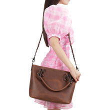 Load image into Gallery viewer, Concealed Carry Bailey Leather Satchel by Lady Conceal