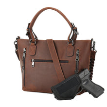 Load image into Gallery viewer, Concealed Carry Bailey Leather Satchel by Lady Conceal
