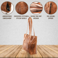 Load image into Gallery viewer, Concealed Carry Norah Large Leather Tote