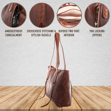 Load image into Gallery viewer, Concealed Carry Norah Large Leather Tote