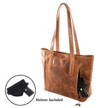 Load image into Gallery viewer, Concealed Carry Large Leather Norah Laced Tote