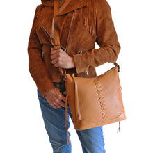 Load image into Gallery viewer, Concealed Carry Blake Scooped Leather Crossbody by Lady Conceal
