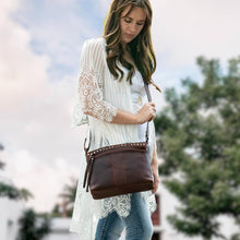 Load image into Gallery viewer, Concealed Carry Brynn Arched Leather Crossbody