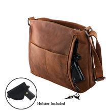 Load image into Gallery viewer, Concealed Carry Brynn Arched Leather Crossbody