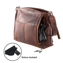 Load image into Gallery viewer, Concealed Carry Brynn Arched Leather Crossbody