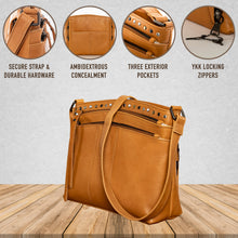 Load image into Gallery viewer, Concealed Carry Brynn Arched Leather Crossbody
