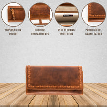 Load image into Gallery viewer, Hope RFID Leather Laced Wallet