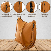 Load image into Gallery viewer, Concealed Carry Blake Scooped Leather Crossbody