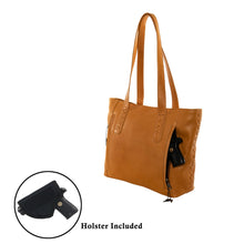 Load image into Gallery viewer, Concealed Carry Medium Leather Reagan Laced Tote