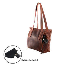 Load image into Gallery viewer, Concealed Carry Medium Leather Reagan Laced Tote