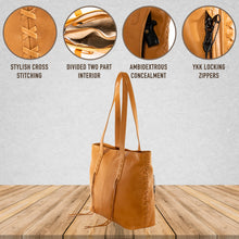 Load image into Gallery viewer, Concealed Carry Reagan Medium Leather Tote