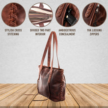 Load image into Gallery viewer, Concealed Carry Reagan Medium Leather Tote