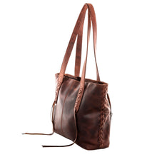 Load image into Gallery viewer, Concealed Carry Medium Leather Reagan Laced Tote