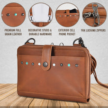 Load image into Gallery viewer, Concealed Carry Millie Leather Crossbody Organizer