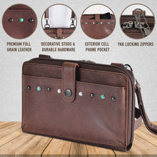 Load image into Gallery viewer, Concealed Carry Millie Leather Crossbody Organizer