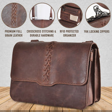Load image into Gallery viewer, Concealed Carry Jolene Leather Crossbody Organizer