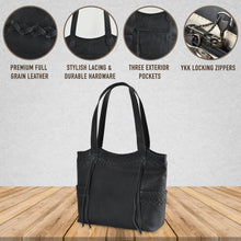 Load image into Gallery viewer, Concealed Carry Large Kendall Leather Stitched Tote