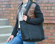 Load image into Gallery viewer, Concealed Carry Large Kendall Leather Stitched Tote