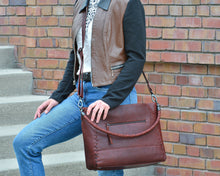 Load image into Gallery viewer, Concealed Carry Lacey Leather Tote