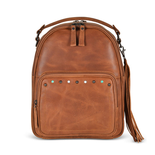 Concealed Carry Sawyer Leather Backpack by Lady Conceal