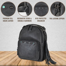Load image into Gallery viewer, Concealed Carry Sawyer Leather Backpack by Lady Conceal