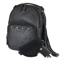 Load image into Gallery viewer, Concealed Carry Sawyer Leather Backpack by Lady Conceal