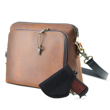 Load image into Gallery viewer, Concealed Carry Evelyn Leather Crossbody by Lady Conceal