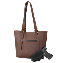 Load image into Gallery viewer, Concealed Carry Maddie Leather Tote by Lady Conceal