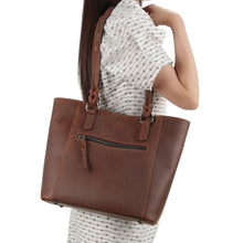 Load image into Gallery viewer, Concealed Carry Maddie Leather Tote by Lady Conceal