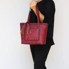Load image into Gallery viewer, Concealed Carry Sophia Stitched Tote by Lady Conceal