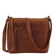Load image into Gallery viewer, Lady Conceal Concealed Carry Purse Cognac Concealed Carry Faith Leather Crossbody by Lady Conceal