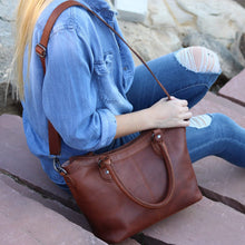 Load image into Gallery viewer, Concealed Carry Sadie Leather Satchel by Lady Conceal