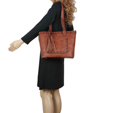 Load image into Gallery viewer, Concealed Carry Sophia Stitched Tote by Lady Conceal
