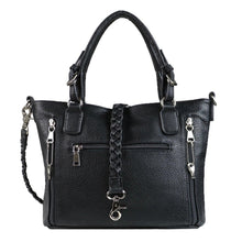 Load image into Gallery viewer, Concealed Carry Ella Braided Tote by Lady Conceal, Black
