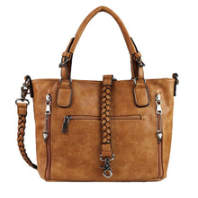 Load image into Gallery viewer, Concealed Carry Ella Braided Tote by Lady Conceal, Cinnamon
