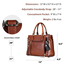 Load image into Gallery viewer, Concealed Carry Emma Leather Satchel
