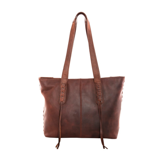 Concealed Carry Medium Leather Reagan Laced Tote