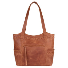 Load image into Gallery viewer, Concealed Carry Kendall Leather Stitched Tote by Lady Conceal
