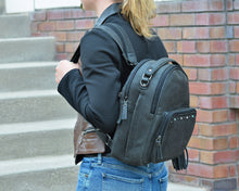 Load image into Gallery viewer, Concealed Carry Sawyer Leather Backpack by Lady Conceal
