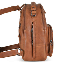 Load image into Gallery viewer, Concealed Carry Sawyer Leather Backpack by Lady Conceal
