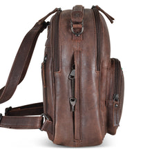 Load image into Gallery viewer, Concealed Carry Sawyer Leather Backpack by Lady Conceal
