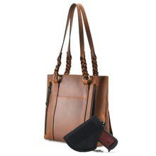 Load image into Gallery viewer, Concealed Carry Bella Leather Tote by Lady Conceal
