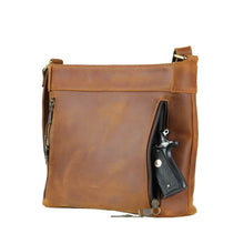 Load image into Gallery viewer, Concealed Carry Delaney Leather Crossbody by Lady Conceal
