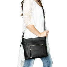 Load image into Gallery viewer, Concealed Carry Delaney Unisex Leather Crossbody
