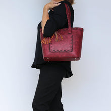 Load image into Gallery viewer, Concealed Carry Sophia Stitched Tote by Lady Conceal
